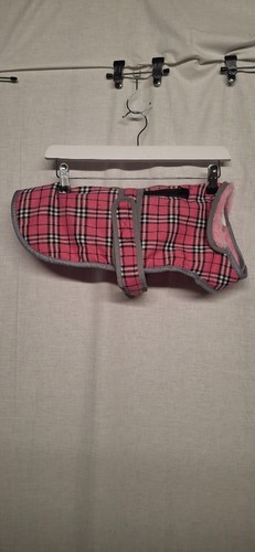 Pink tartan fleece lined dog - pink,